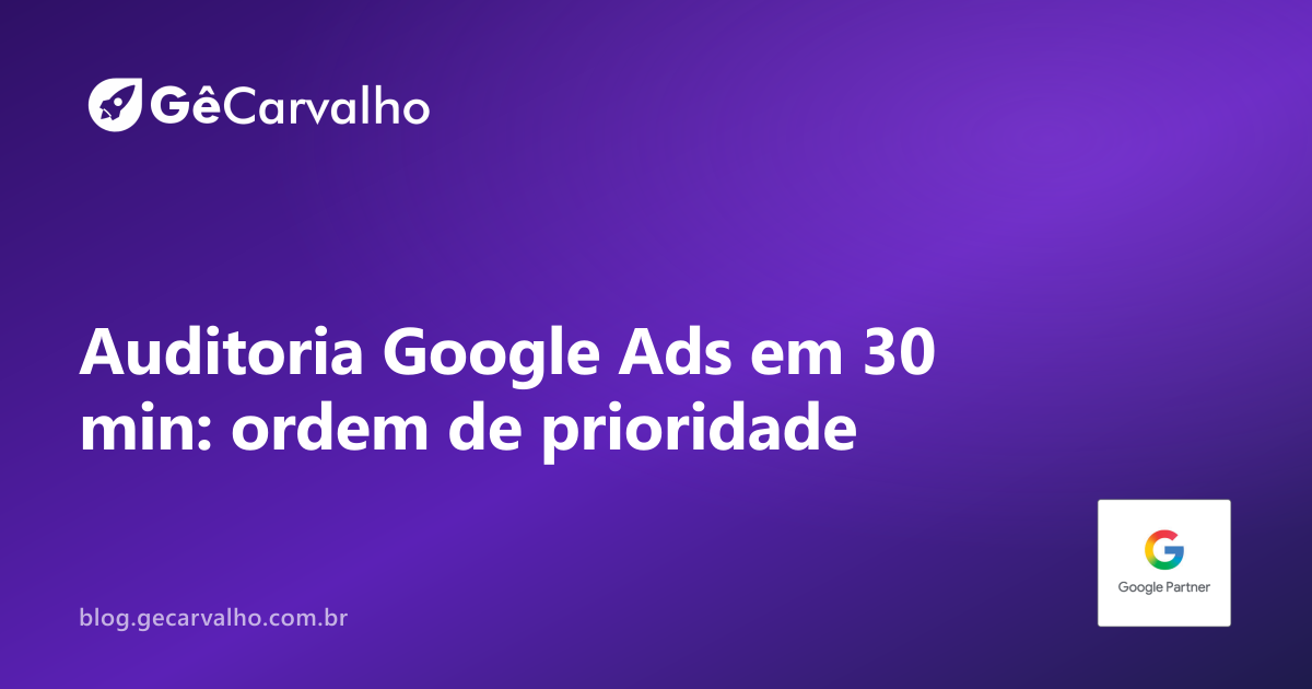 Auditoria em 30 minutos com ordem de prioridade