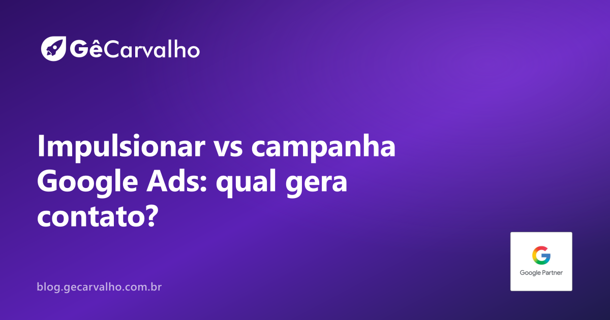 Impulsionar publicacao vs campanha estruturada: por que o botao promover engana